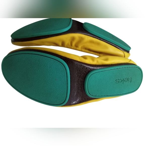 TIEKS by Gavrieli Mustard Yellow Flats Size 8 - Picture 7 of 12